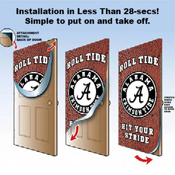 DoorFoto Door Cover Roll Tide Door Cover